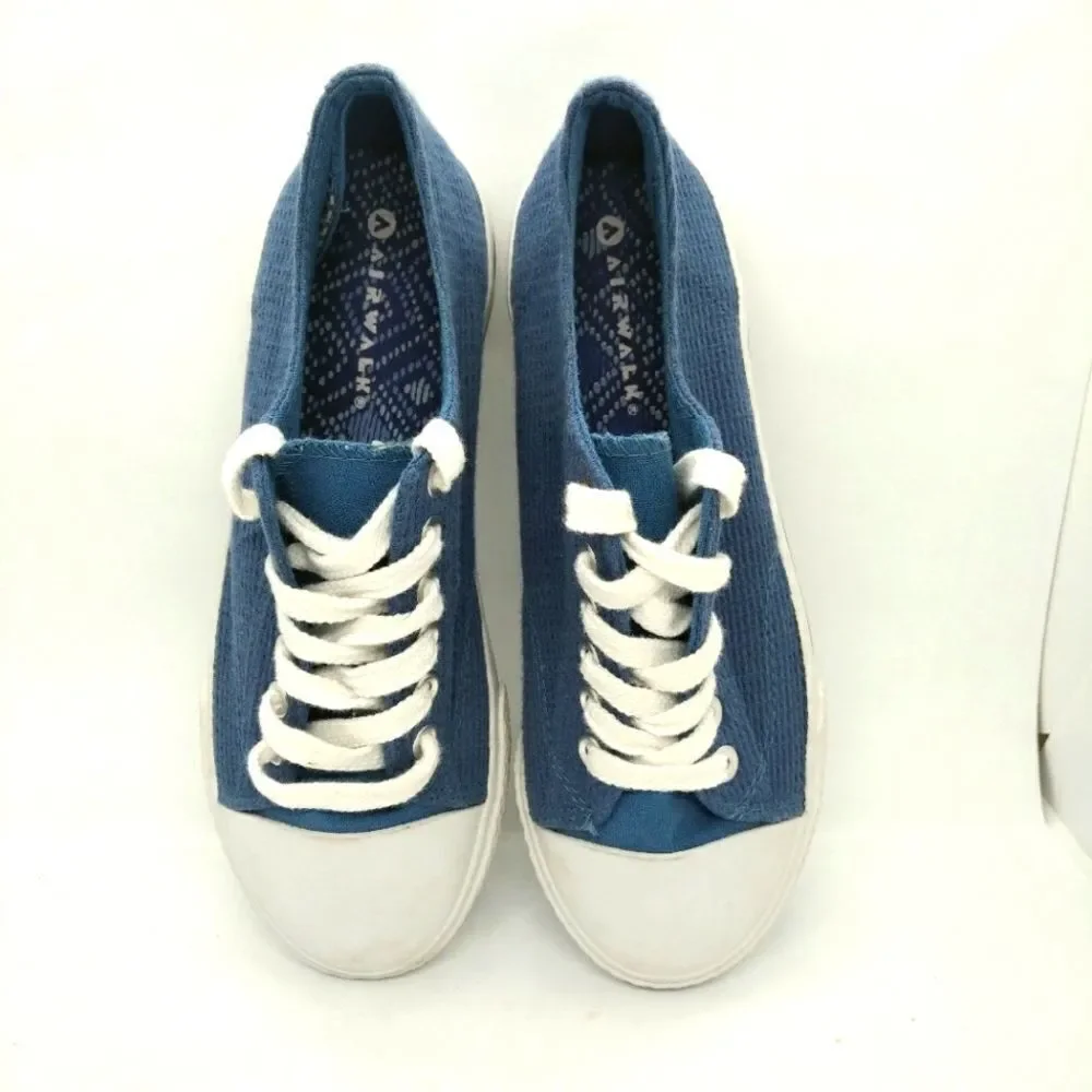 Airwalk Blue Corduroy Casual Fashion Sneakers‎ Shoes Women's Size 6 Blue
